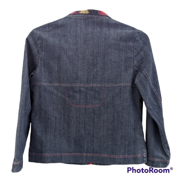 VTG Tangy cropped denim and corduroy trimmed jacket, Size XL - Picture 2 of 6